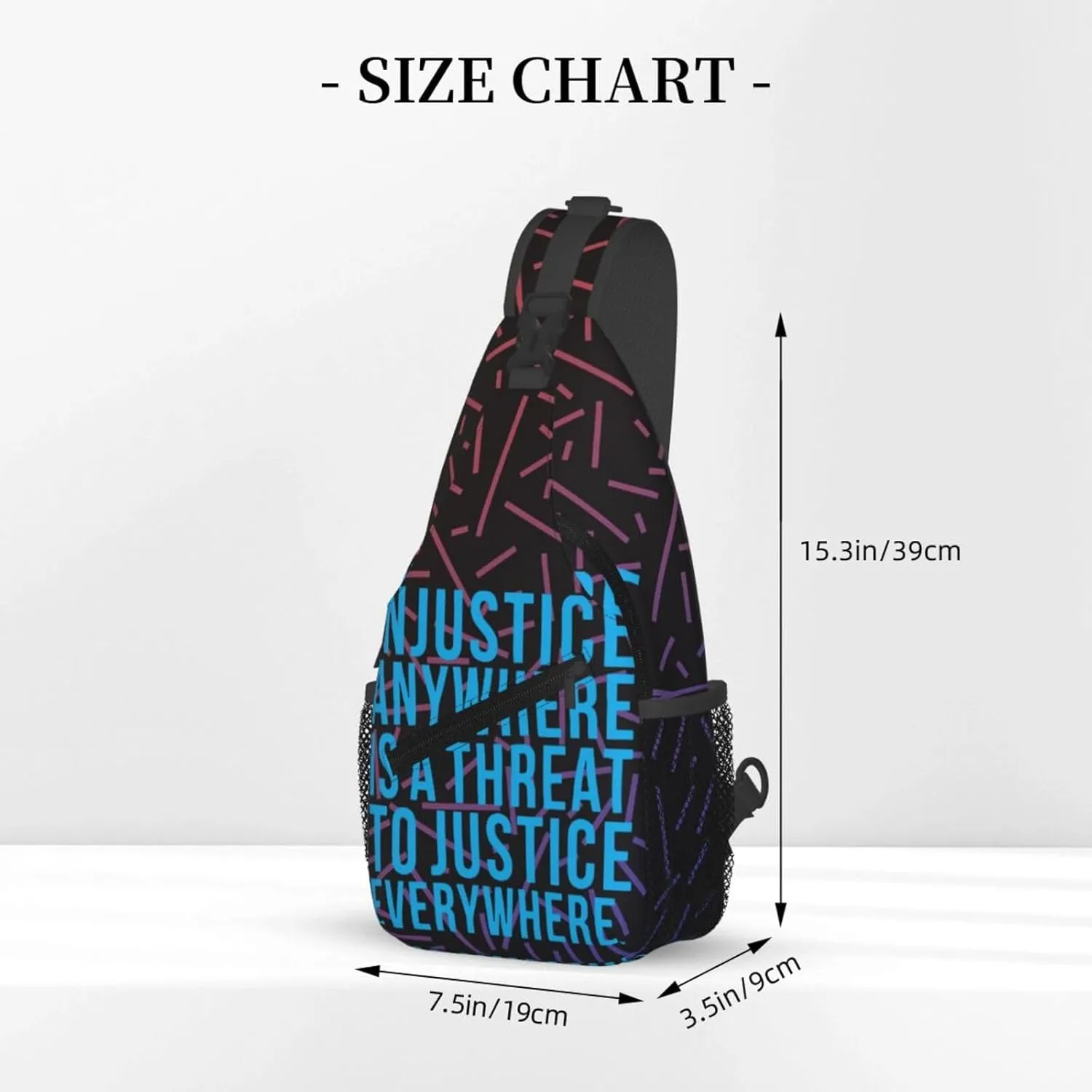 Injustice Anywhere Is A Threat To Justice Everywhere Small Crossbody Backpack Sling Bag For Men Women Mini One Shoulder Chest Bags Gym Sport Travel Hiking Daypack