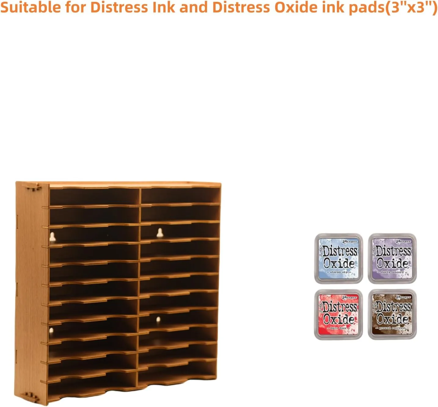 Ink Pad Holder,Stamping Pad Organizer Design for Stampin Up Wall Mount Painting Tray Rack for Crafts-Supply - 22 Slots