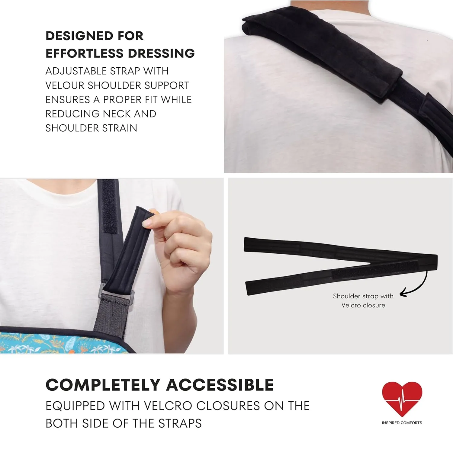 Inspired Comforts Arm Sling for Shoulder Injury Tropical Birds M