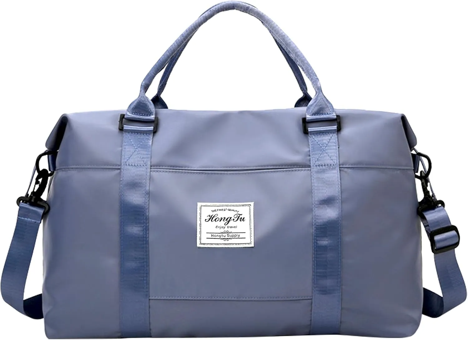 INVODA Travel Duffel Bag Sports Tote Gym Bag Shoulder Weekender Overnight Bag Carry on Travel Bag for Women (Blue)