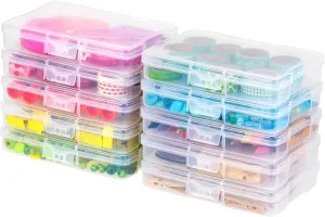 IRIS USA 4" x 6" Photo Storage Box Craft Keeper, 10-Pack, Organization Cases for Pictures, Crafts, Scrapbooking, Stationery Storage, Protection and Organization, Clear
