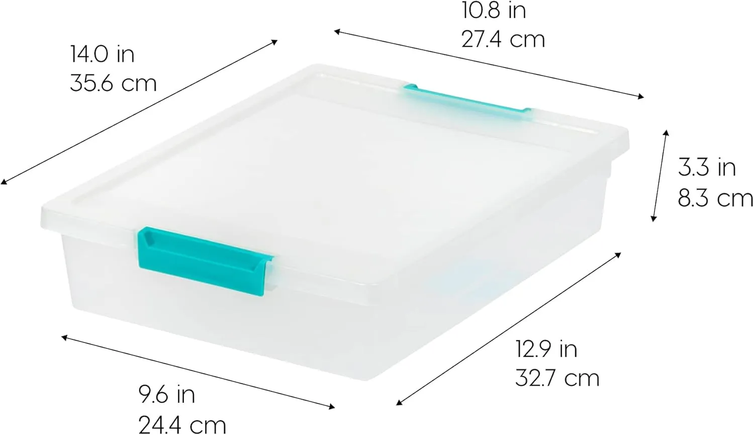 IRIS USA 6 Qt. Plastic Storage Bins Containers with Lids, 4 Pack, Sensory Bin, Craft Storage, Craft Organizers and Storage, Organizing Container for Home, Office and Art Supplies, Stackable, Clear