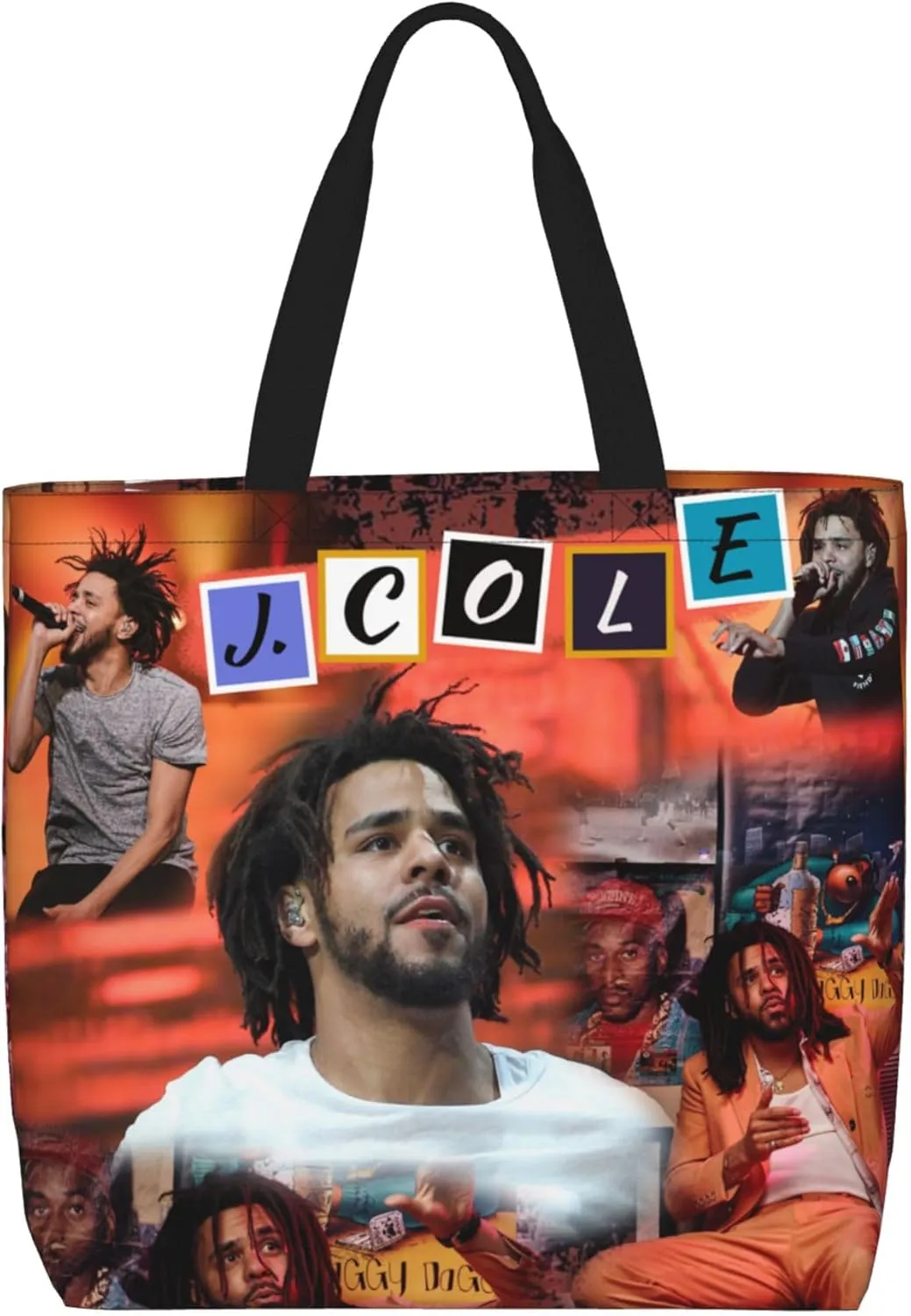 J Musics Cole Tote Bag for Women Lightweight Large Tote Bag Shoulder Bag Handbag for Travel Work Gym
