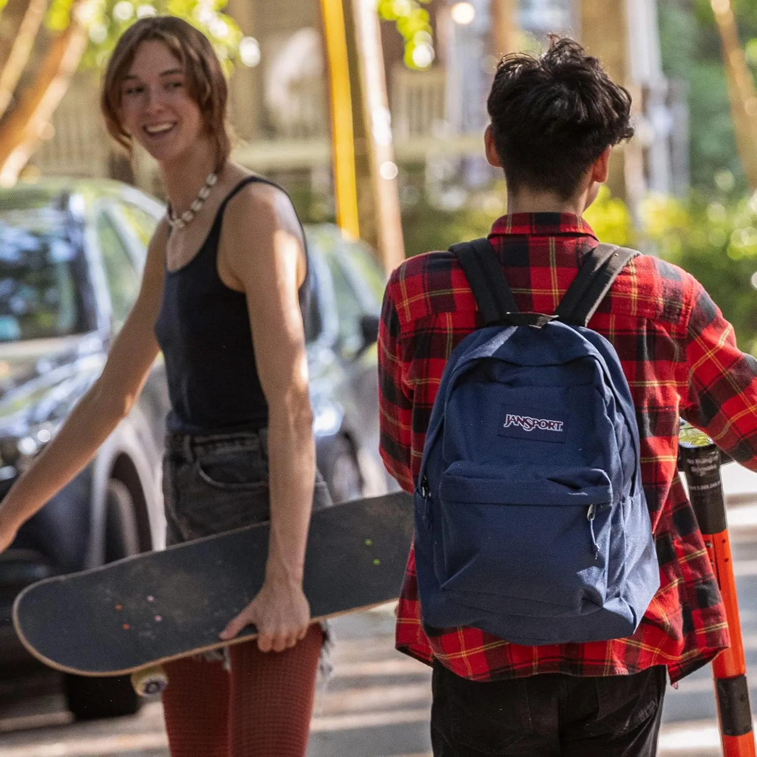 JanSport SuperBreak One Backpacks - Durable, Lightweight Bag with 1 Main Compartment, Front Utility Pocket with Built-in Organizer - Premium Backpack - Blue Dusk