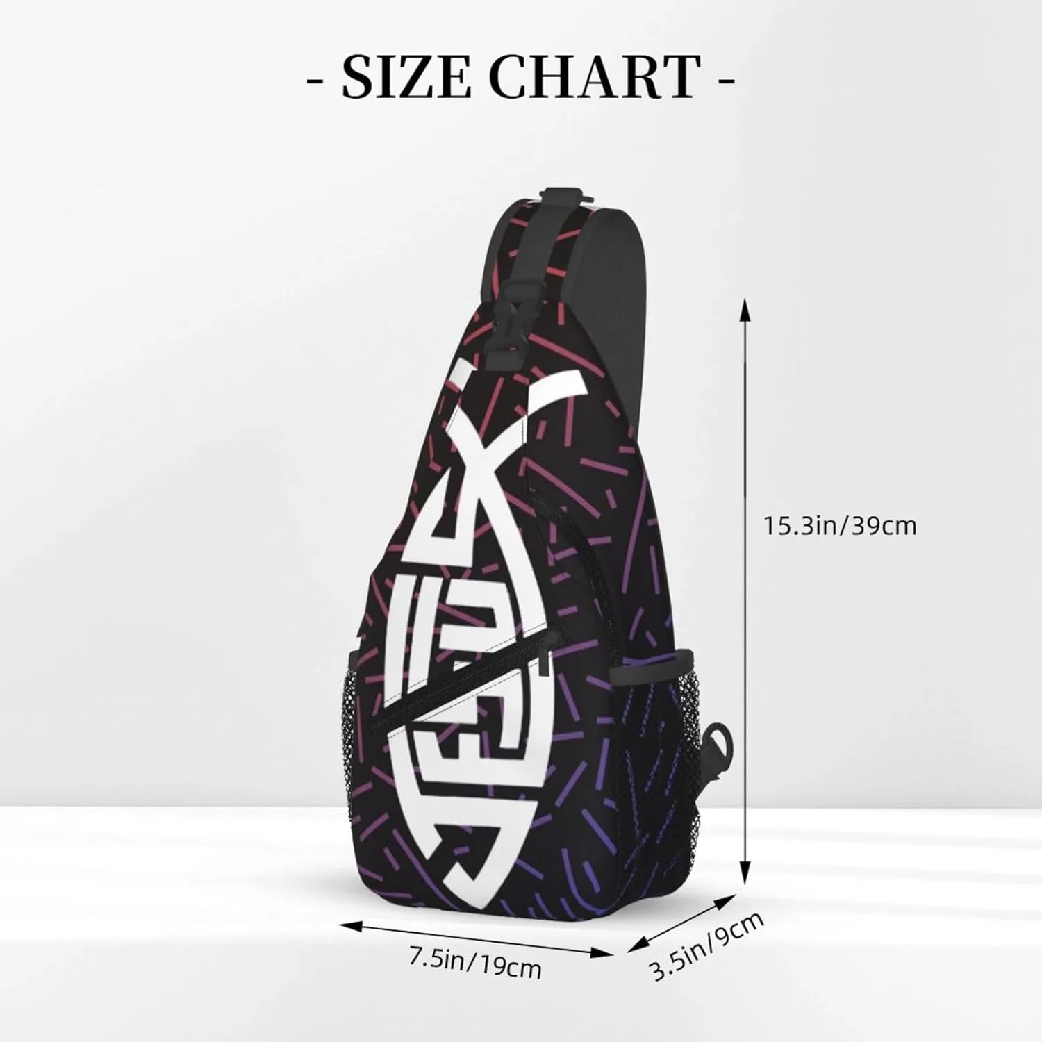 Je-Sus Fish Crossbody For Men Women Sling Chest Bag Shoulder Bag Lightweight One Strap Backpack Multipurpose Travel Hiking Daypack