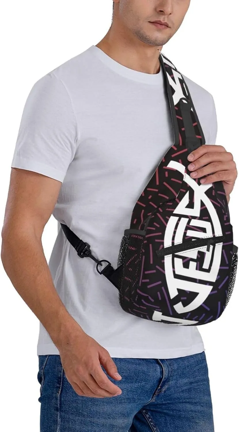 Je-Sus Fish Crossbody For Men Women Sling Chest Bag Shoulder Bag Lightweight One Strap Backpack Multipurpose Travel Hiking Daypack