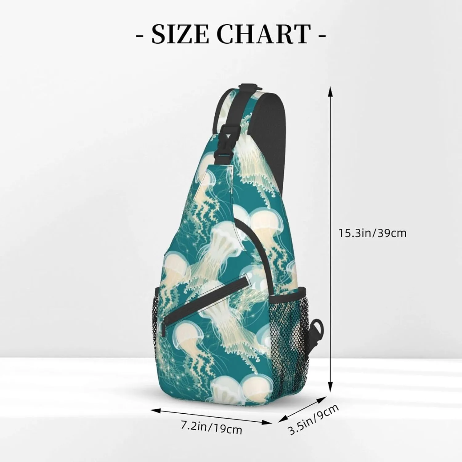 Jellyfish Crossbody Bag Funny Shoulder Bag Backpack Cute Sling Bag Chest Casual Daypack for Outdoor