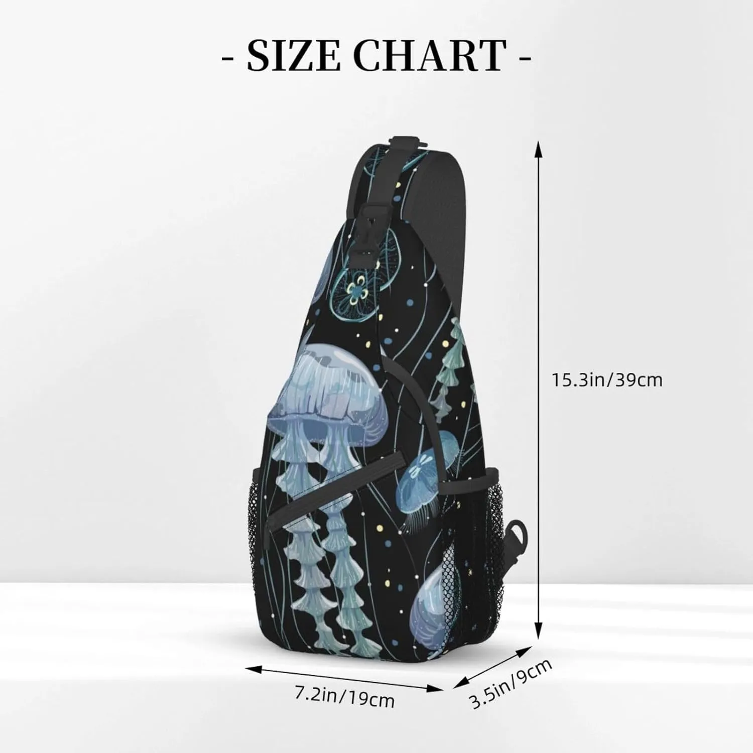 Jellyfish Crossbody Bag Funny Shoulder Bag Backpack Cute Sling Bag Chest Casual Daypack for Outdoor
