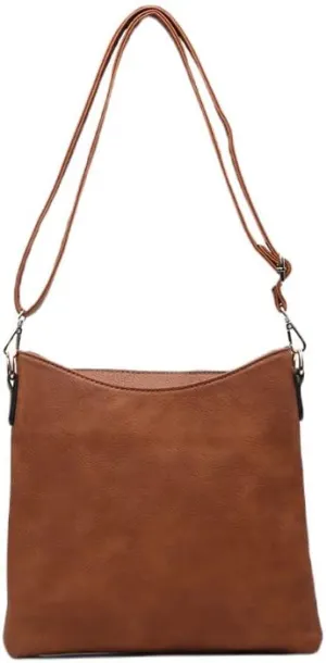 JEN & CO. Emma - Adjustable Strap Sling - Vegan Leather Crossbody Shoulder Purse