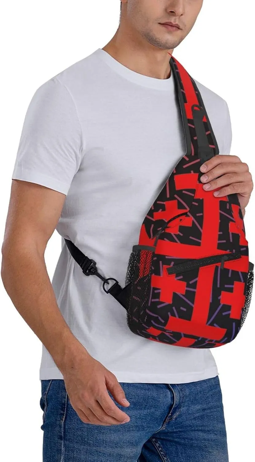 Jerusalem Catholic Cross Small Crossbody Backpack Sling Bag For Men Women Mini One Shoulder Chest Bags Gym Sport Travel Hiking Daypack