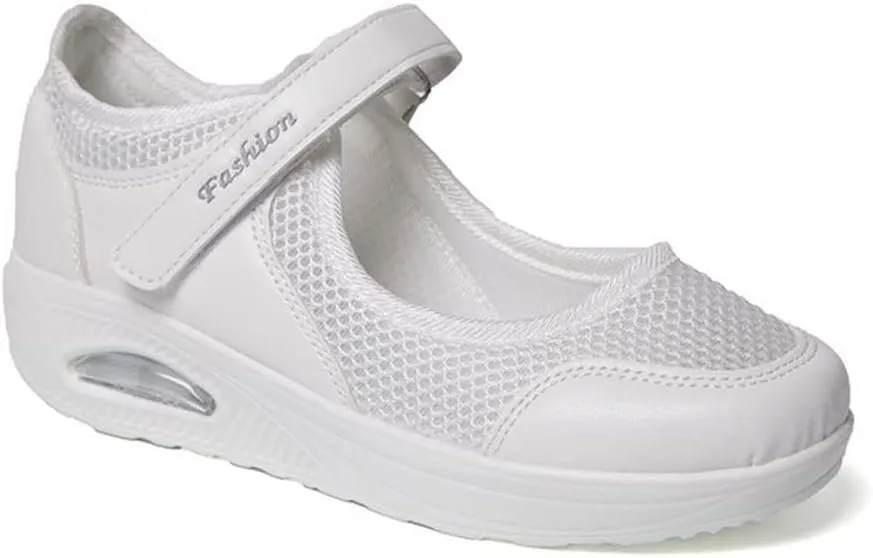 JITUUE Women's Comfort Working Nurse Shoes Adjustable Breathable Walking Non Slip Shoes for Women Buffer Fitness Casual Nursing Orthotic Lightweight Shoes