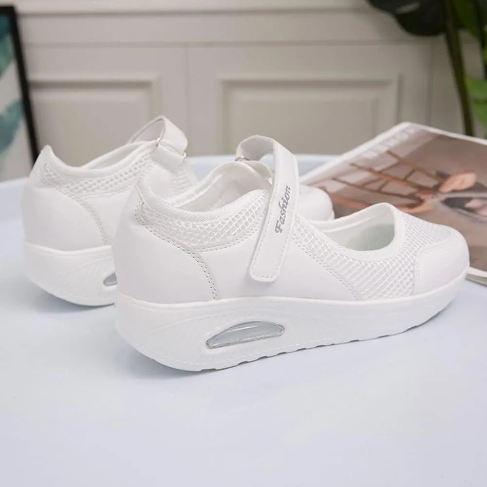 JITUUE Women's Comfort Working Nurse Shoes Adjustable Breathable Walking Non Slip Shoes for Women Buffer Fitness Casual Nursing Orthotic Lightweight Shoes