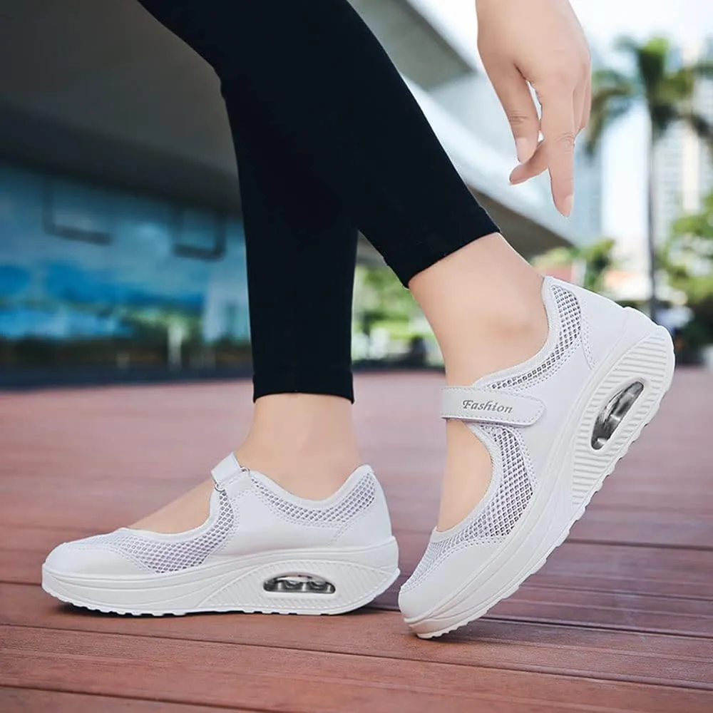 JITUUE Women's Comfort Working Nurse Shoes Adjustable Breathable Walking Non Slip Shoes for Women Buffer Fitness Casual Nursing Orthotic Lightweight Shoes