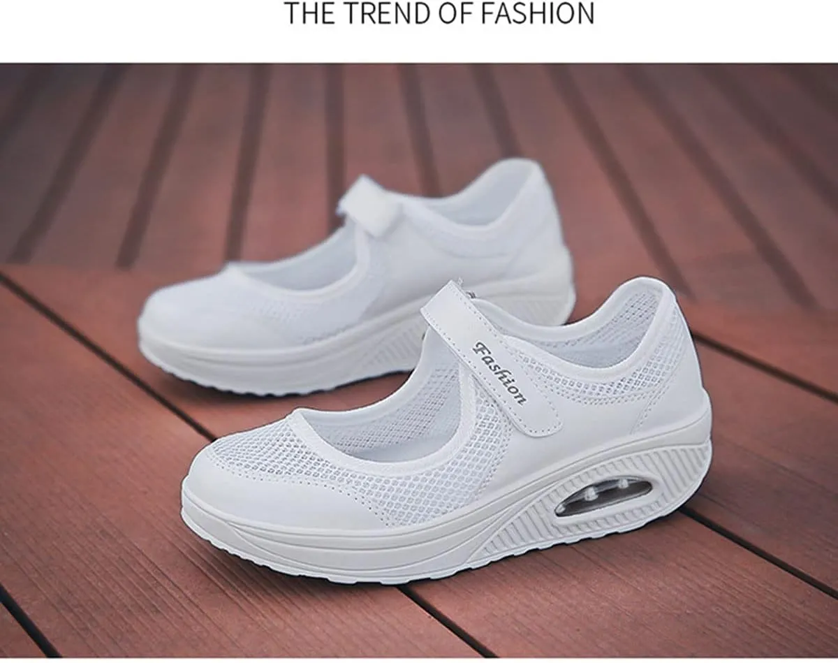 JITUUE Women's Comfort Working Nurse Shoes Adjustable Breathable Walking Non Slip Shoes for Women Buffer Fitness Casual Nursing Orthotic Lightweight Shoes