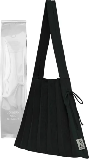 JOSEPH & STACEY Lucky Pleats Knit Bag Solid M | Sustainable Foldable Women's Tote Bag | Lightweight Minimalist Everyday Bag