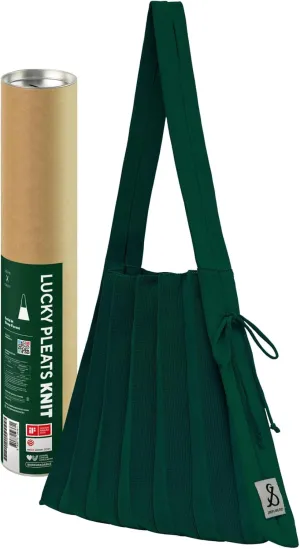 JOSEPH & STACEY Lucky Pleats Knit Bag Solid M | Sustainable Foldable Women's Tote Bag | Lightweight Minimalist Everyday Bag