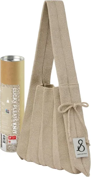 JOSEPH & STACEY Lucky Pleats Knit Bag Starry S | Sustainable Foldable Women's Tote Bag | Lightweight Minimalist Everyday Bag