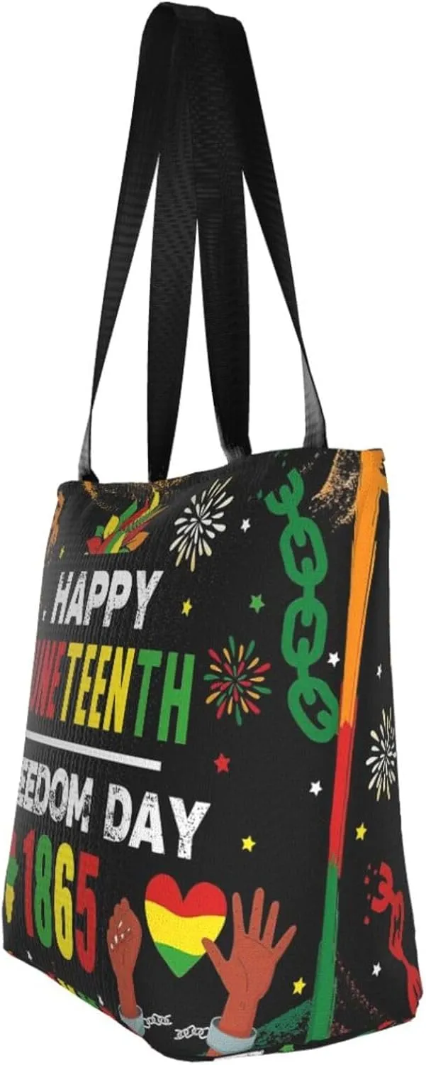 Juneteenth 1865 Sunflower Black History Month Women's Tote Bag Lightweight Shopping Handbag Travel Shoulder Bag