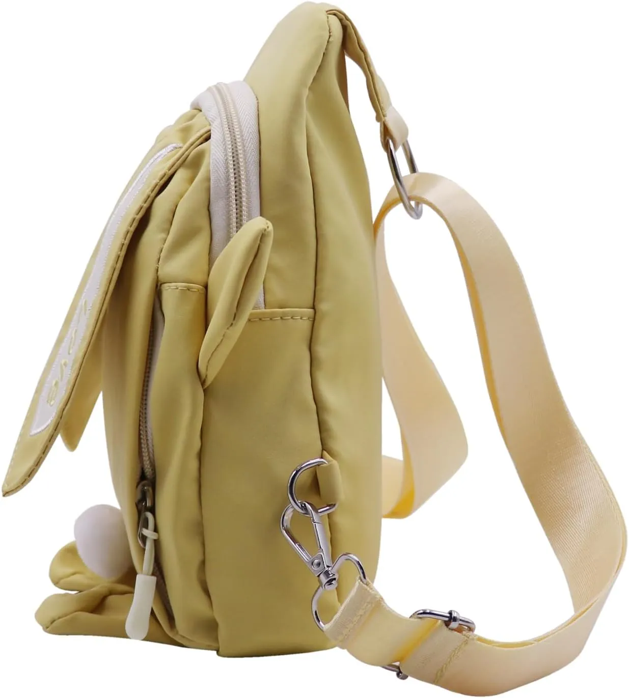 Kawaii Rabbit Shoulder Crossbody Bag Coin Purse Travel Daypack for Women Lady,Detachable Strap Yellow1#