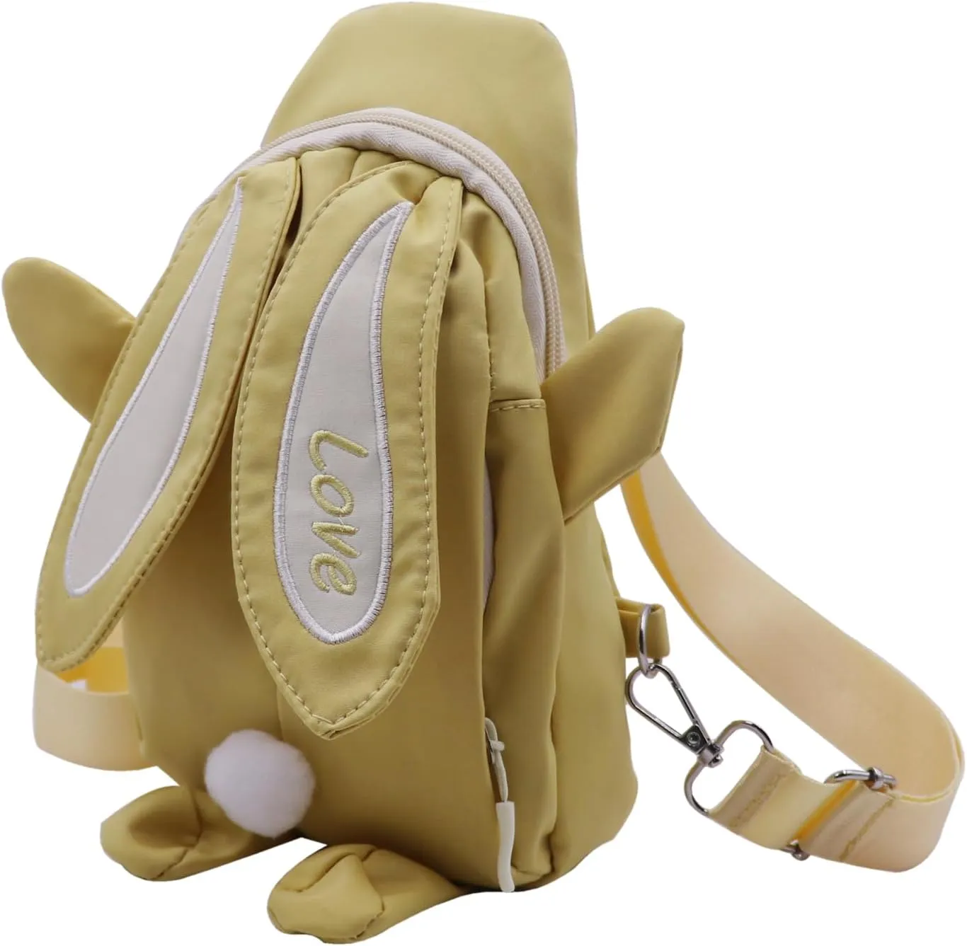 Kawaii Rabbit Shoulder Crossbody Bag Coin Purse Travel Daypack for Women Lady,Detachable Strap Yellow1#