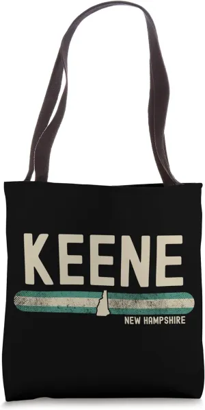 Keene NH | New Hampshire | Travel & 80s Style Tote Bag