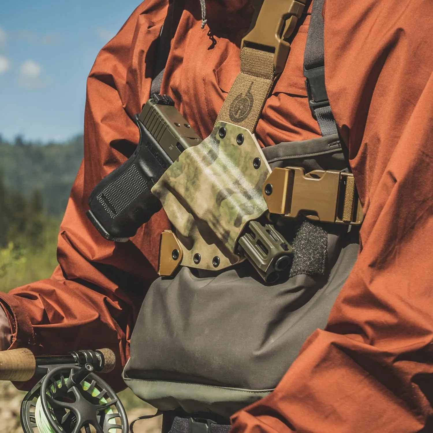 Kenai Chest Holster for an FN Herstal - MAS Grey/Coyote