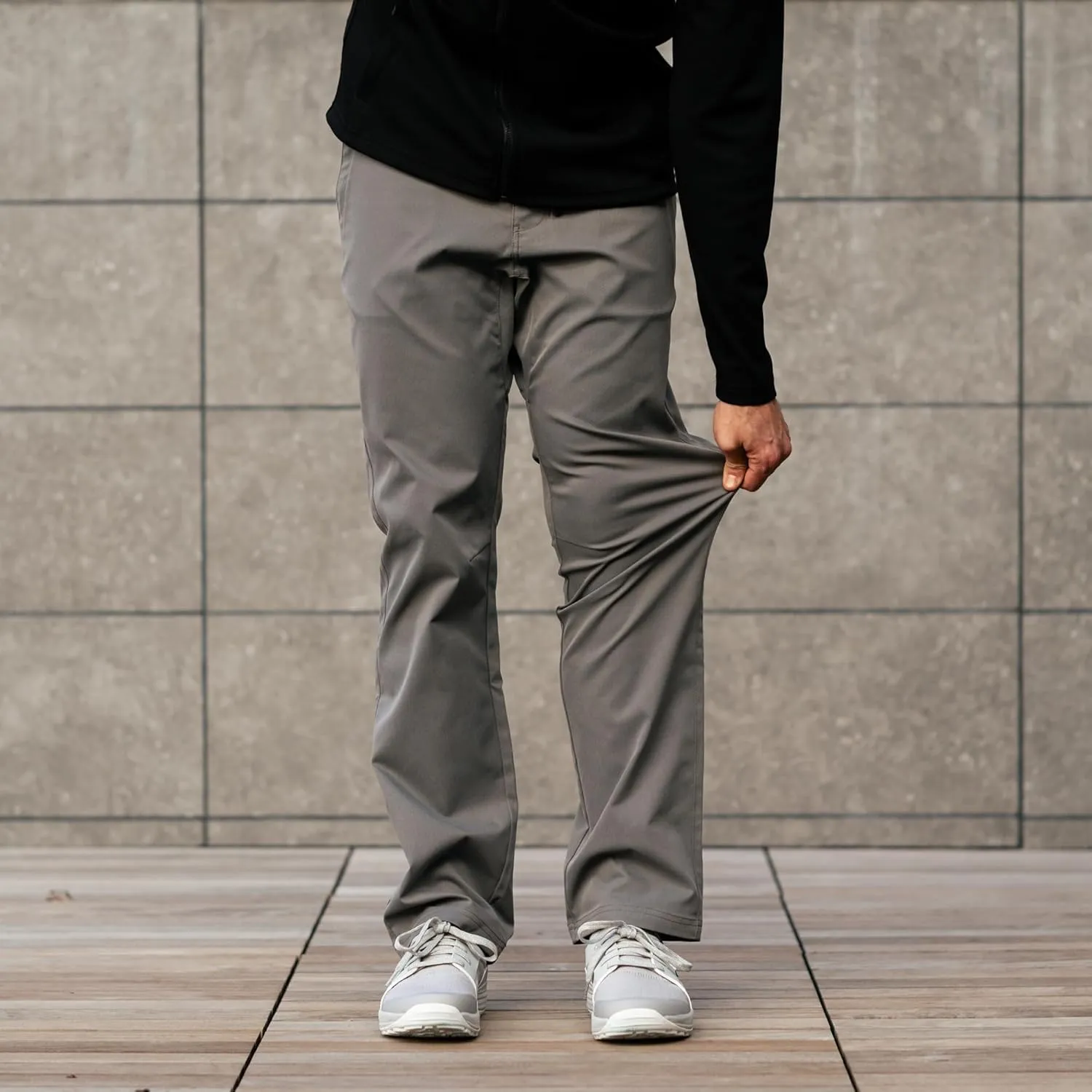 KETL Tomfoolery Travel Pants Straight Fit: Stretchy, Packable, Casual Chino Style W/Zipper Pockets - Men's