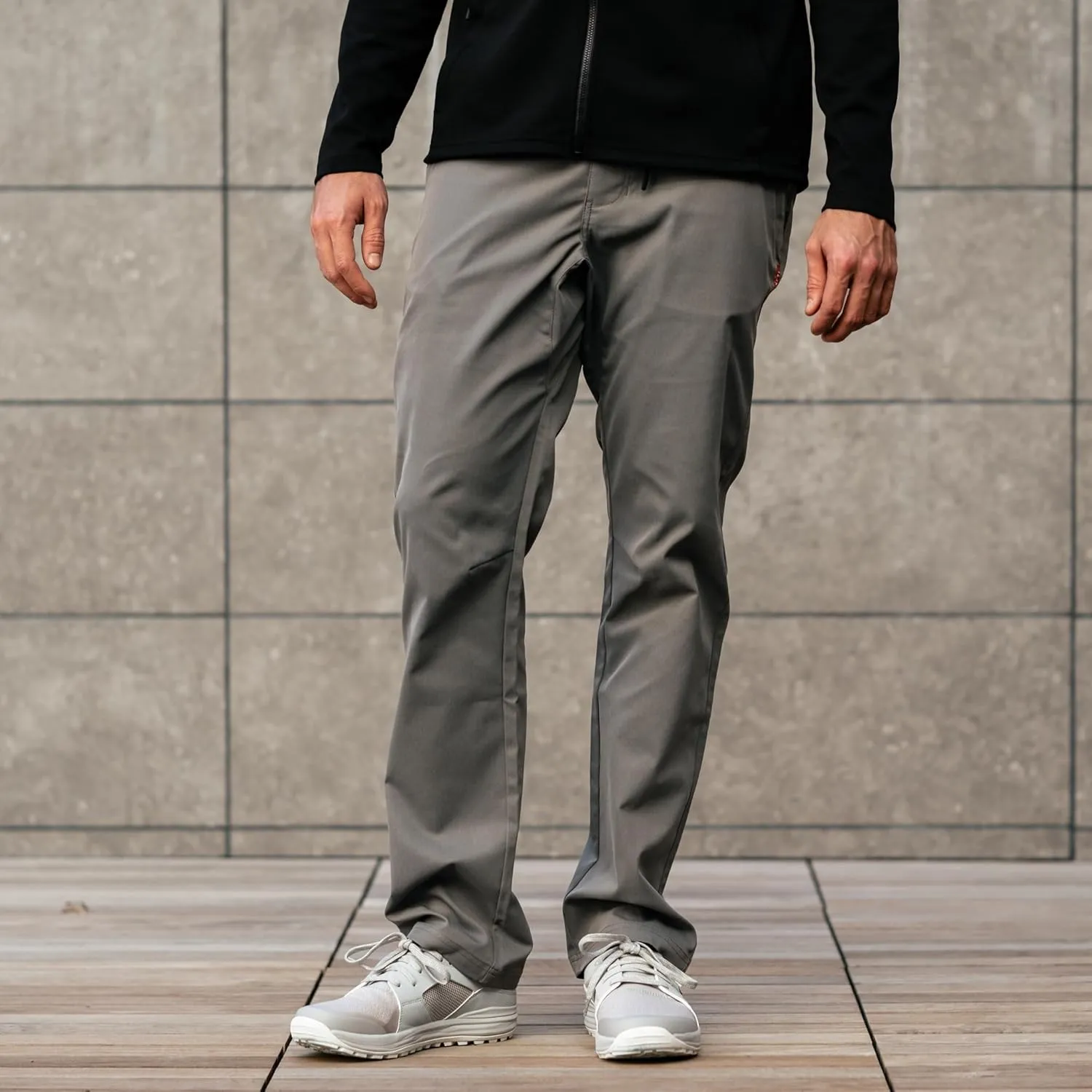 KETL Tomfoolery Travel Pants Straight Fit: Stretchy, Packable, Casual Chino Style W/Zipper Pockets - Men's