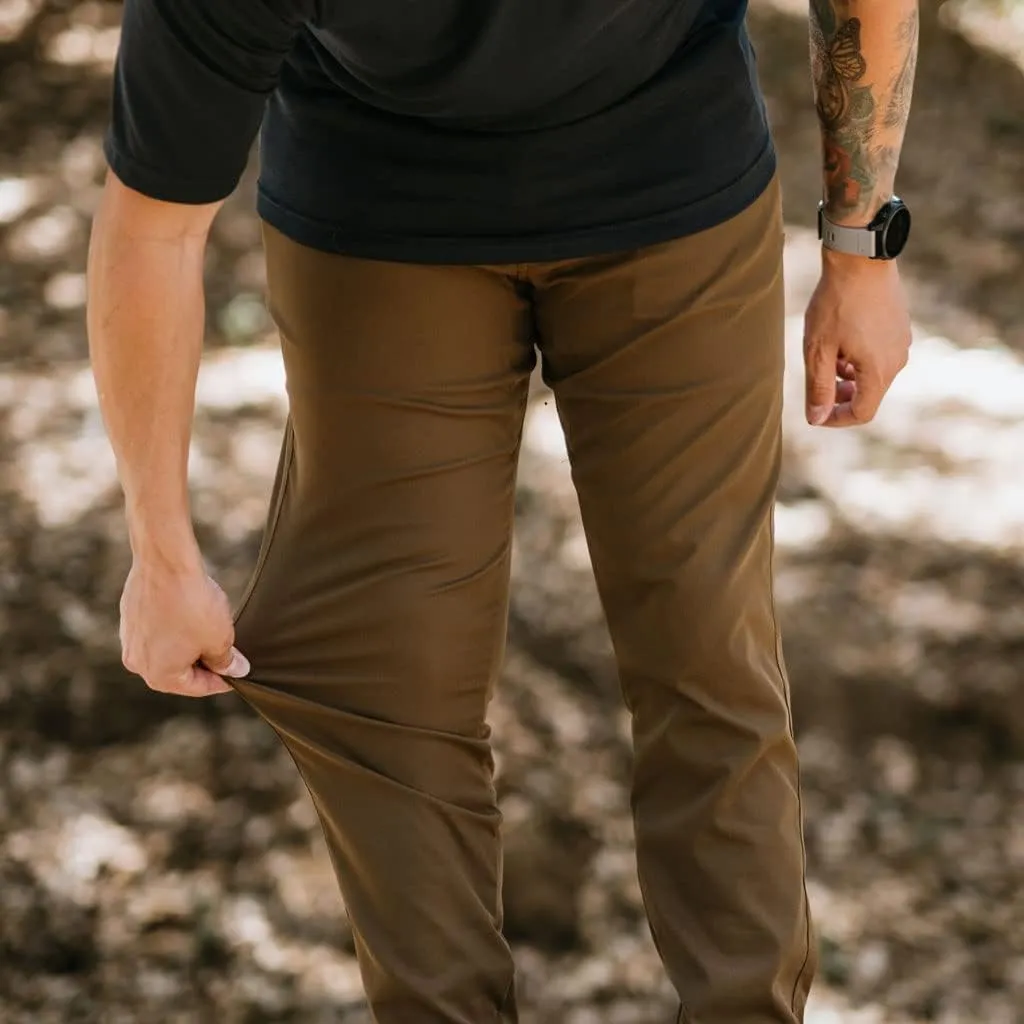 KETL Tomfoolery Travel Pants: Stretchy, Packable, Casual Chino Style W/Zipper Pockets - Men's