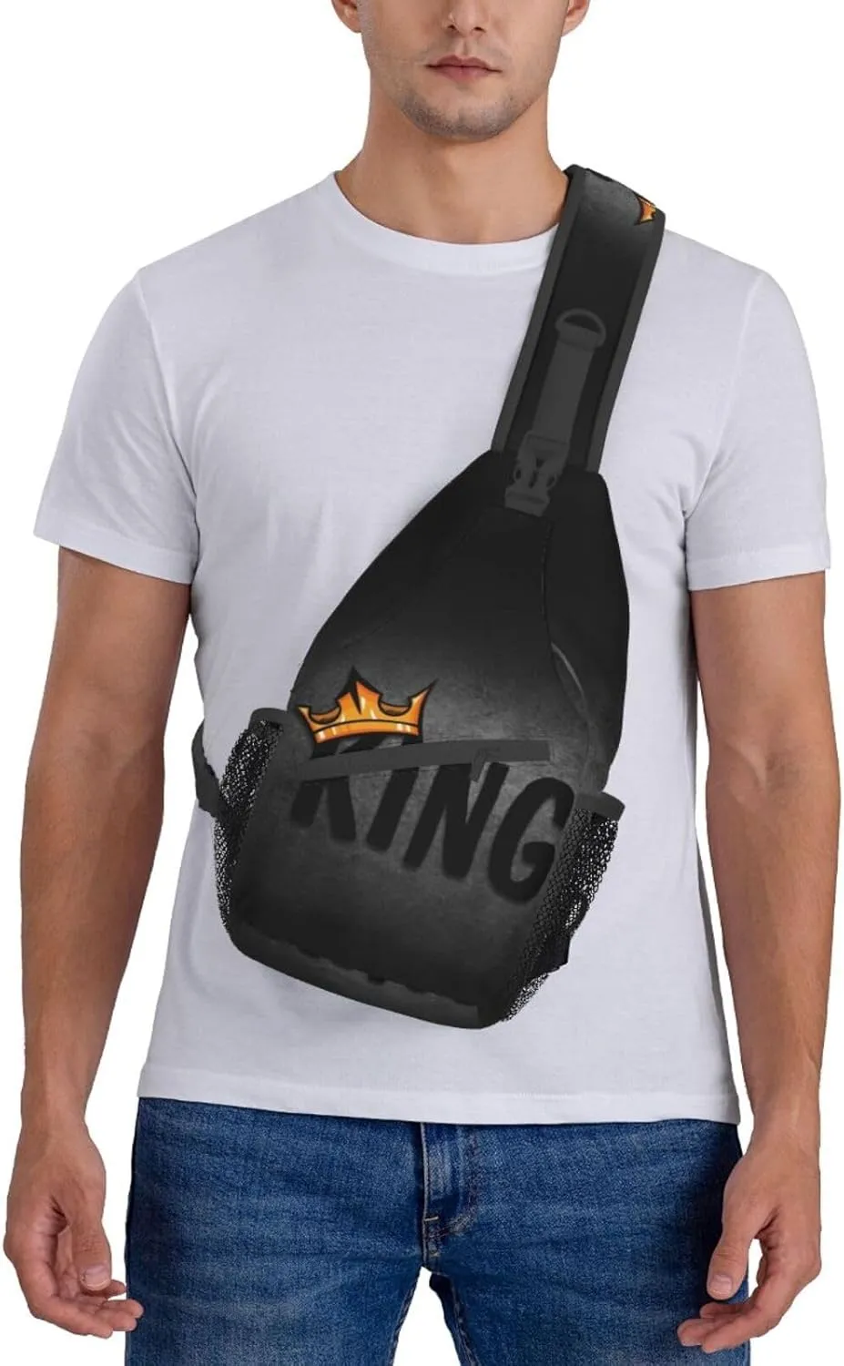 King Crossbody Bag Men Shoulder Bag Backpack Mens Sling Bag Chest Casual Daypack for Outdoor