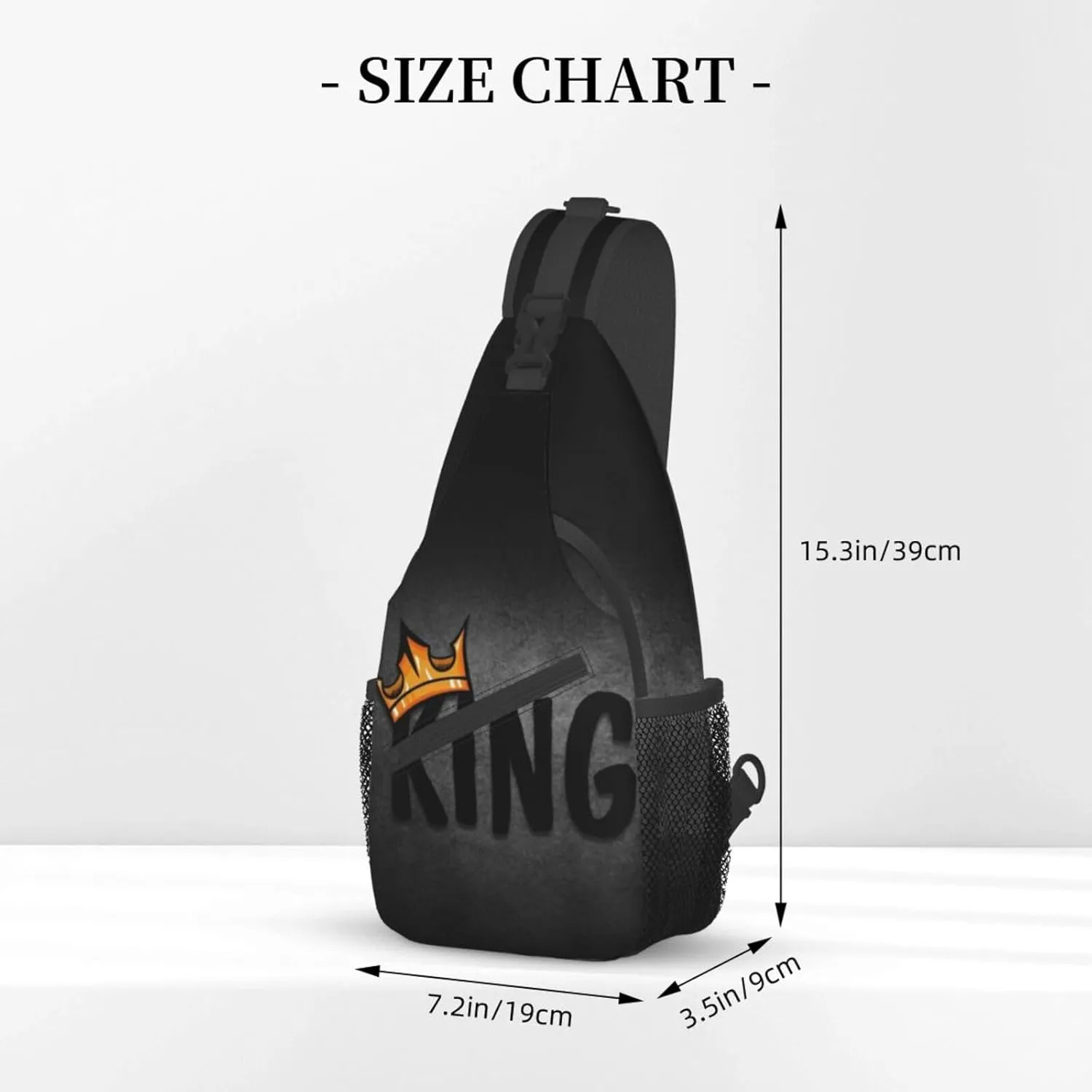 King Crossbody Bag Men Shoulder Bag Backpack Mens Sling Bag Chest Casual Daypack for Outdoor