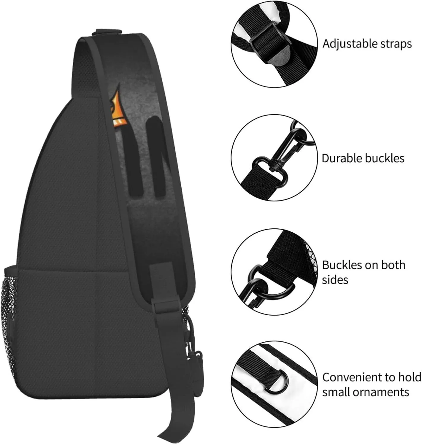 King Crossbody Bag Men Shoulder Bag Backpack Mens Sling Bag Chest Casual Daypack for Outdoor