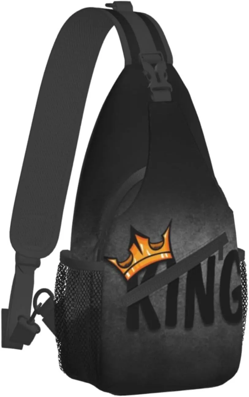 King Crossbody Bag Men Shoulder Bag Backpack Mens Sling Bag Chest Casual Daypack for Outdoor