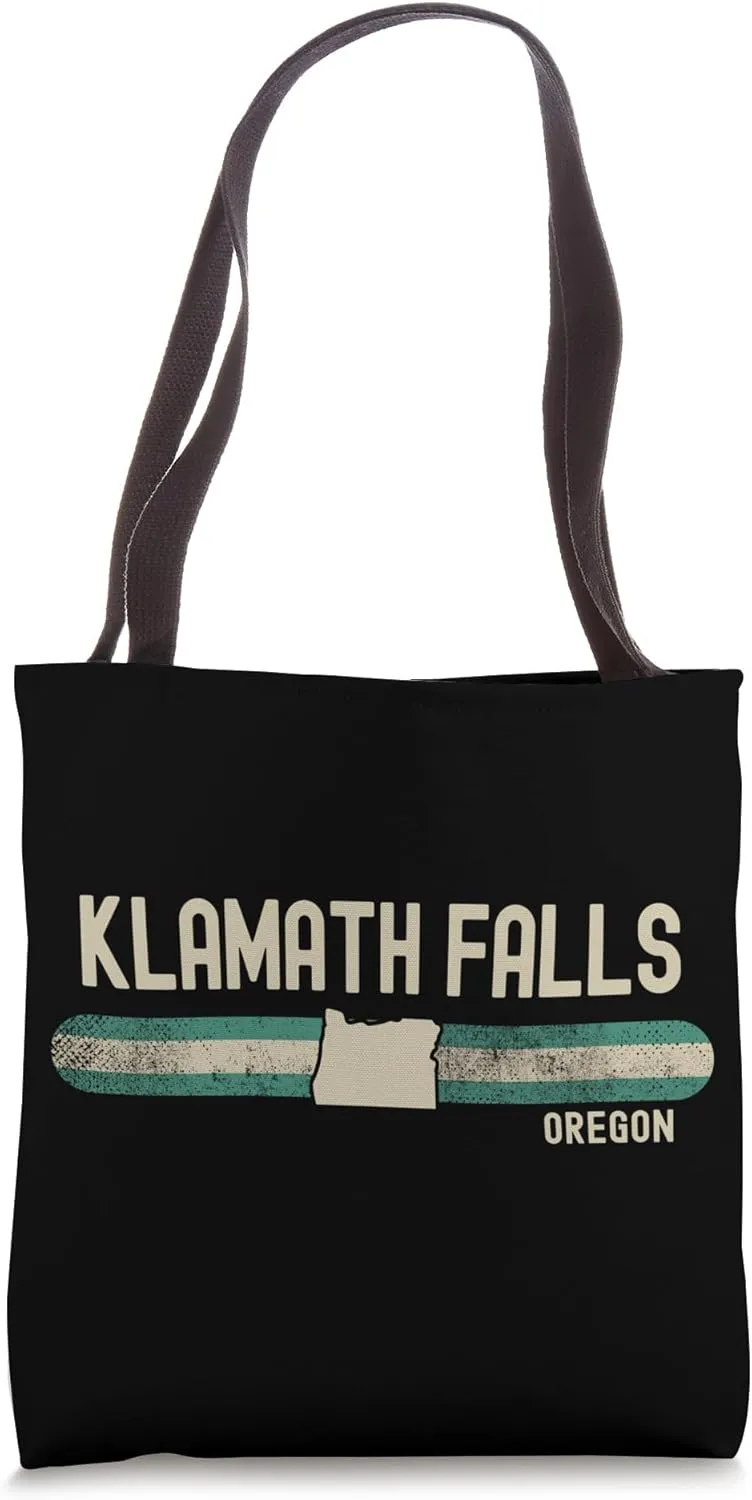 Klamath Falls OR | Oregon | Travel & 80s Style Tote Bag