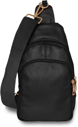 Krediz Sling Bag for Women – Versatile leather sling bag for women, For Travel & Outdoor Activities, Adjustable Strap
