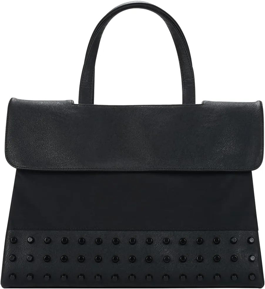 KWANI Black Studs Ladies Women's Tote Shoulder Bag for Travel and Daily Use