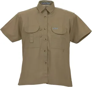 Ladies Short Sleeve Fishing Button Down Shirt, Breathable Outdoors Casual Lightweight Shirt