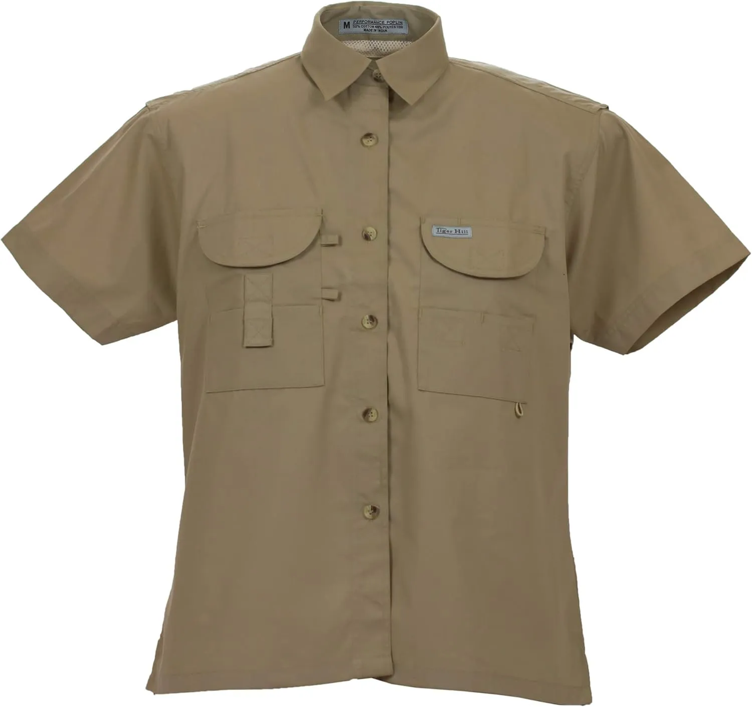 Ladies Short Sleeve Fishing Button Down Shirt, Breathable Outdoors Casual Lightweight Shirt