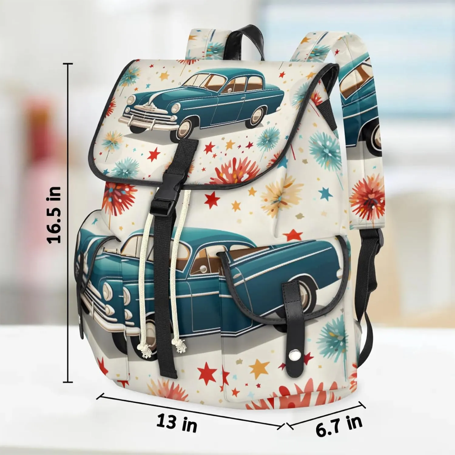 Laptop Backpacks Car Themed Travel Backpack for Women Work Backpack Computer Bag for Business Travel Fits 15 Inch Laptop