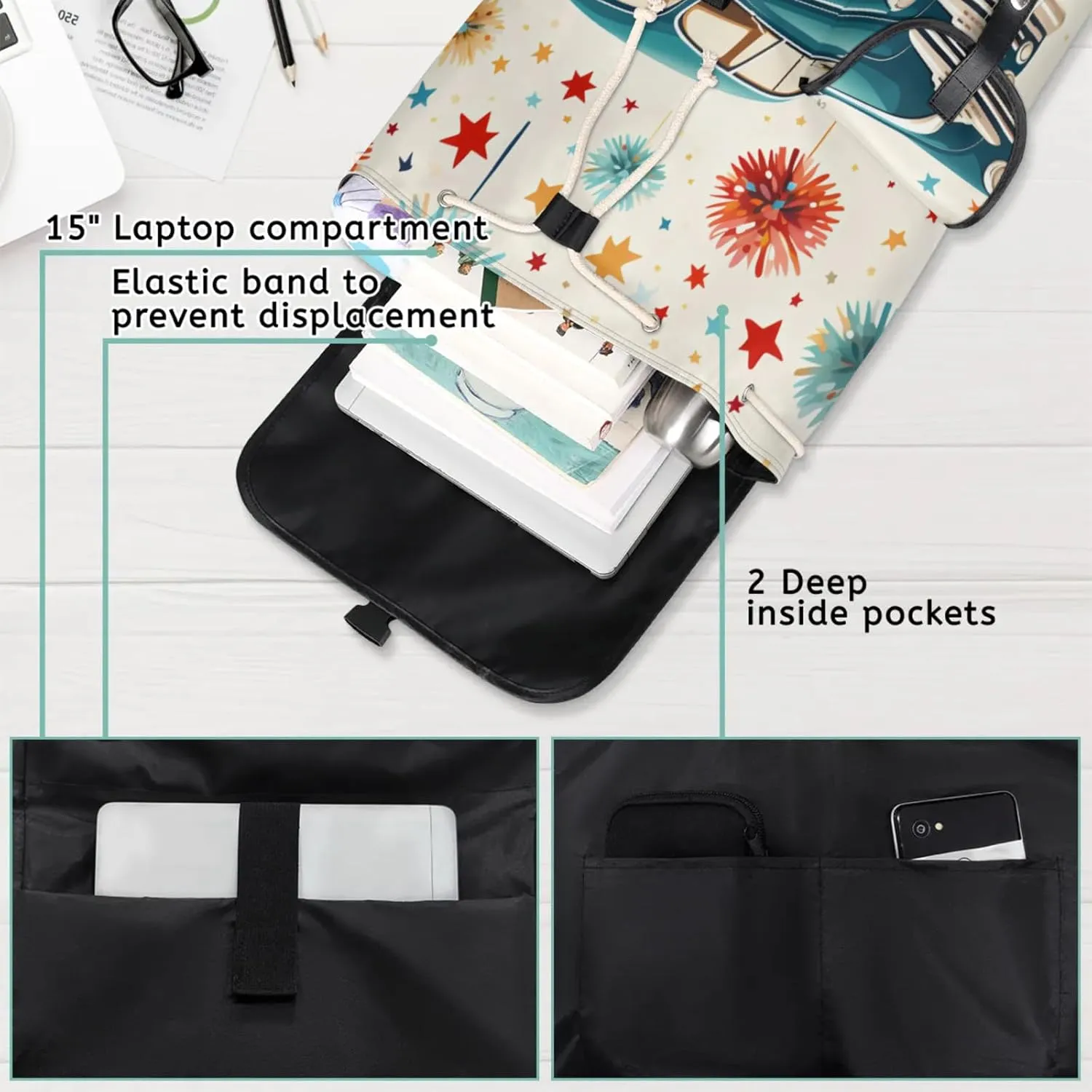 Laptop Backpacks Car Themed Travel Backpack for Women Work Backpack Computer Bag for Business Travel Fits 15 Inch Laptop