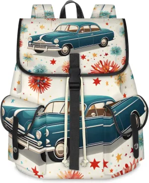 Laptop Backpacks Car Themed Travel Backpack for Women Work Backpack Computer Bag for Business Travel Fits 15 Inch Laptop