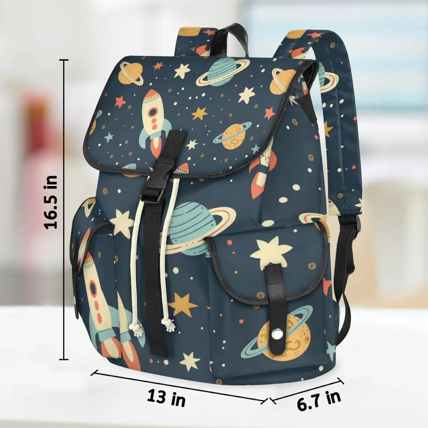 Laptop Backpacks Cartoon Planet Star Travel Backpack for Women Work Backpack Computer Bag for Business Travel Fits 15 Inch Laptop