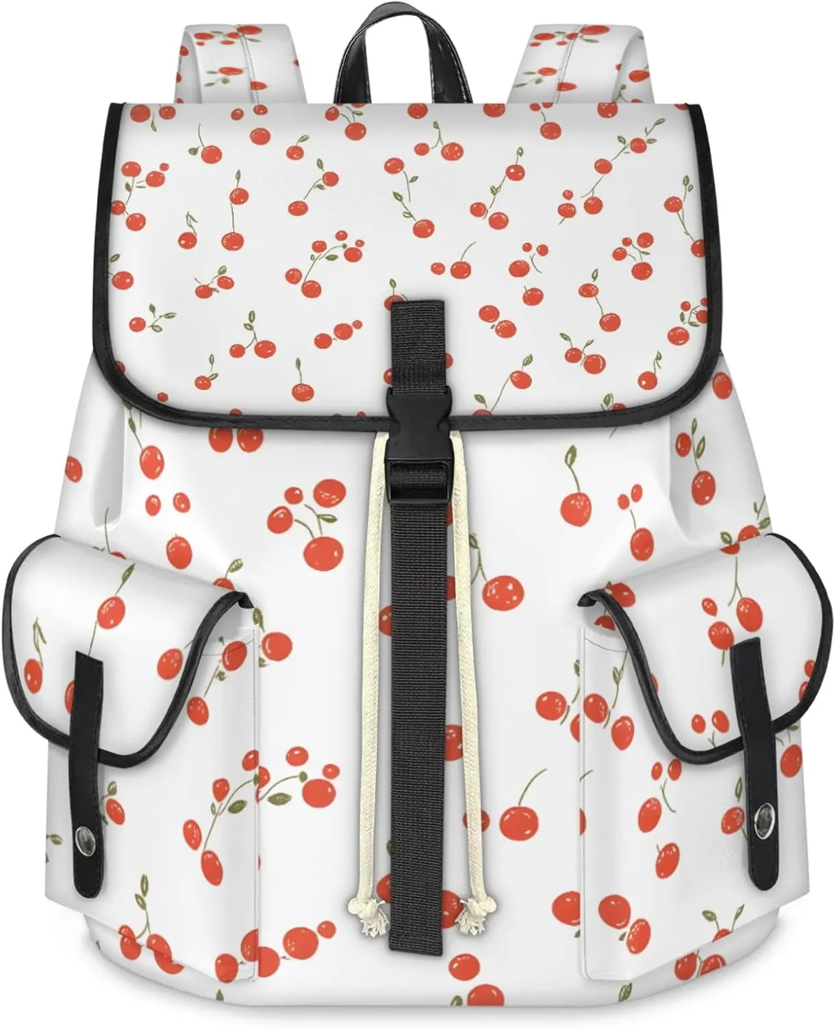 Laptop Backpacks Cherry Themed Travel Backpack for Women Work Backpack Computer Bag for Business Travel Fits 15 Inch Laptop