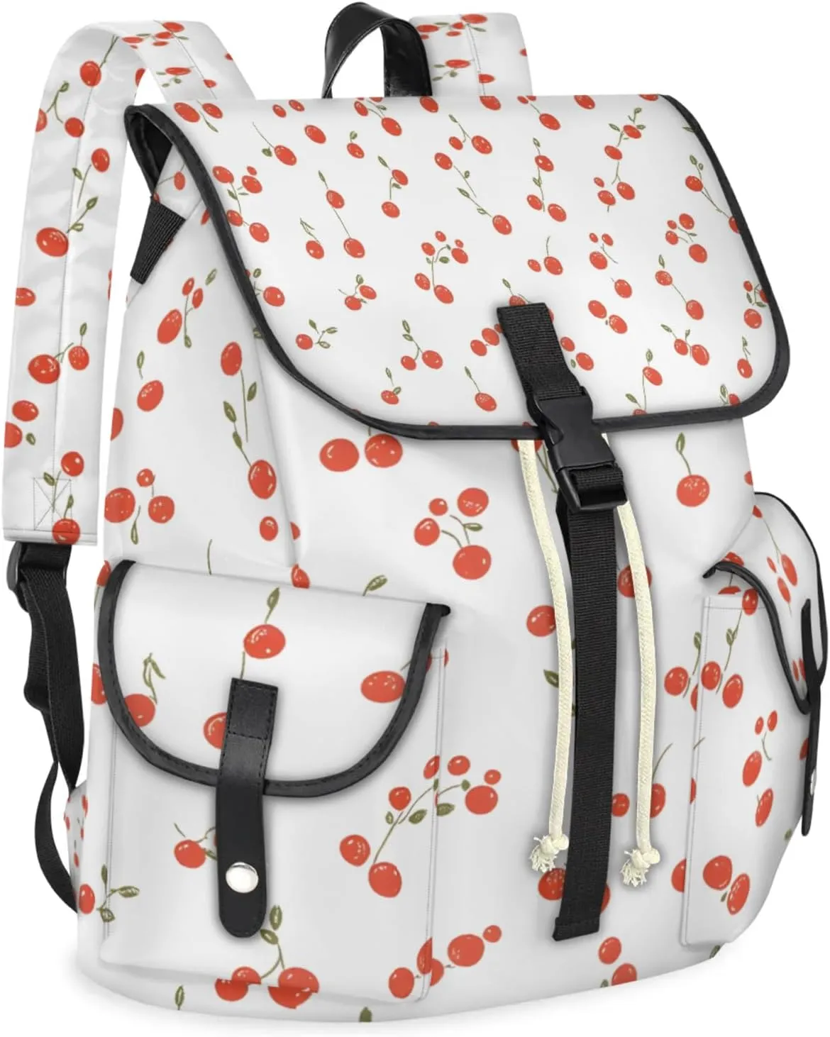 Laptop Backpacks Cherry Themed Travel Backpack for Women Work Backpack Computer Bag for Business Travel Fits 15 Inch Laptop