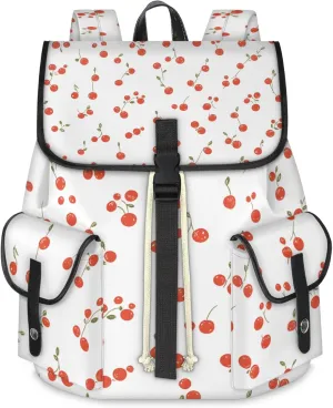 Laptop Backpacks Cherry Themed Travel Backpack for Women Work Backpack Computer Bag for Business Travel Fits 15 Inch Laptop