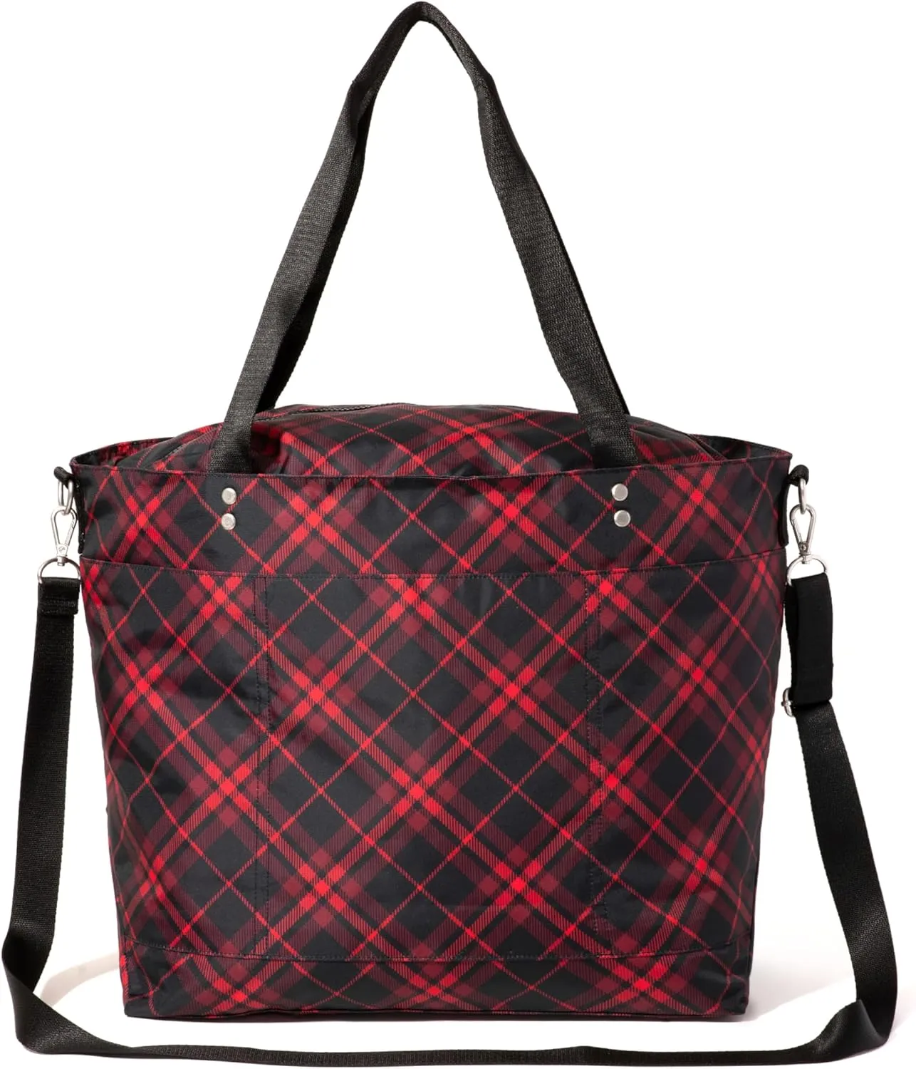 Large Carryall Tote Bag for Women - Lightweight Nylon Zipper Top Weekender Travel Beach Bag Personal Item w/Luggage Sleeve