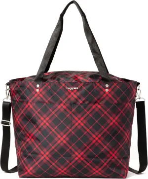 Large Carryall Tote Bag for Women - Lightweight Nylon Zipper Top Weekender Travel Beach Bag Personal Item w/Luggage Sleeve
