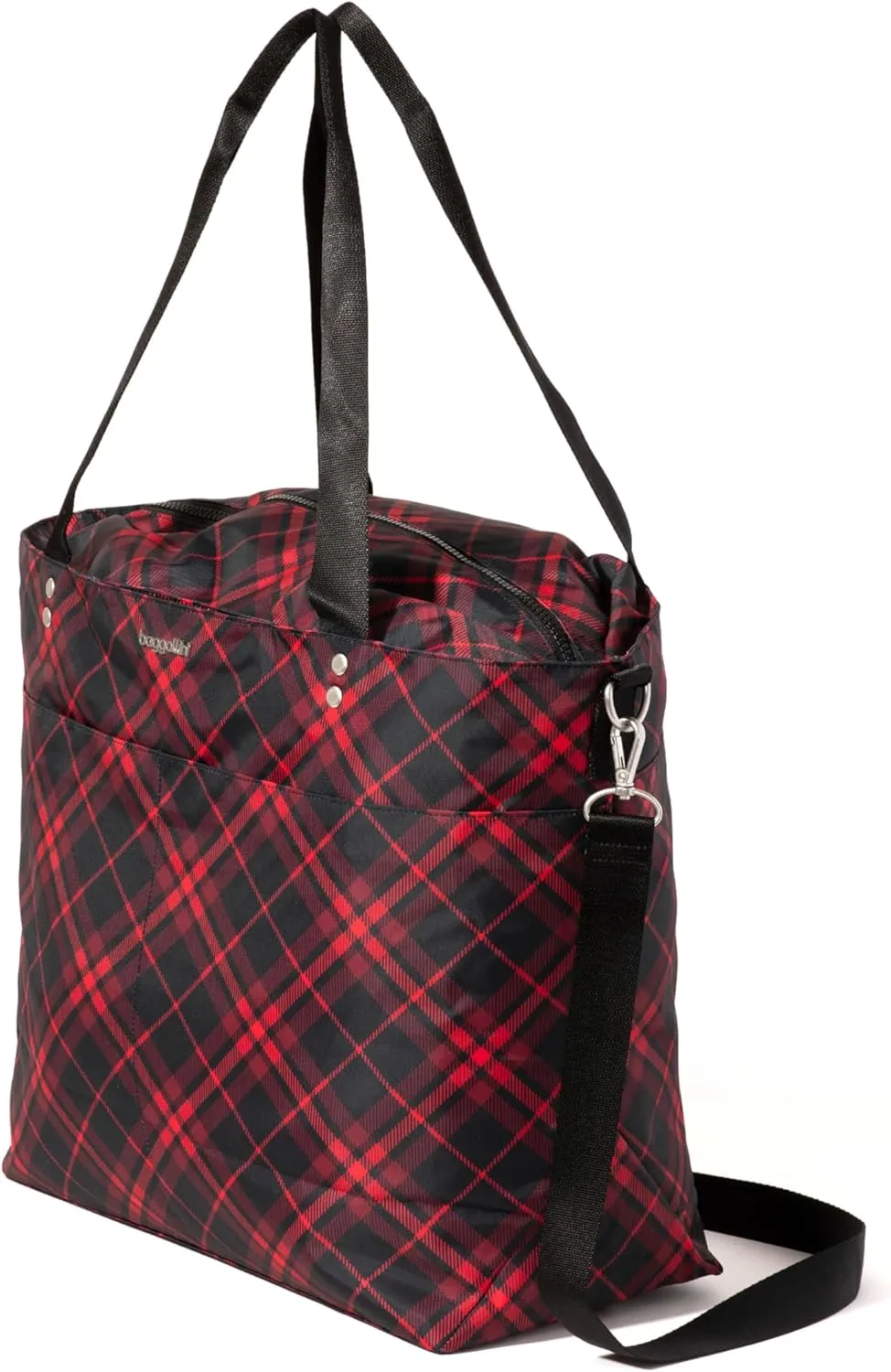 Large Carryall Tote Bag for Women - Lightweight Nylon Zipper Top Weekender Travel Beach Bag Personal Item w/Luggage Sleeve