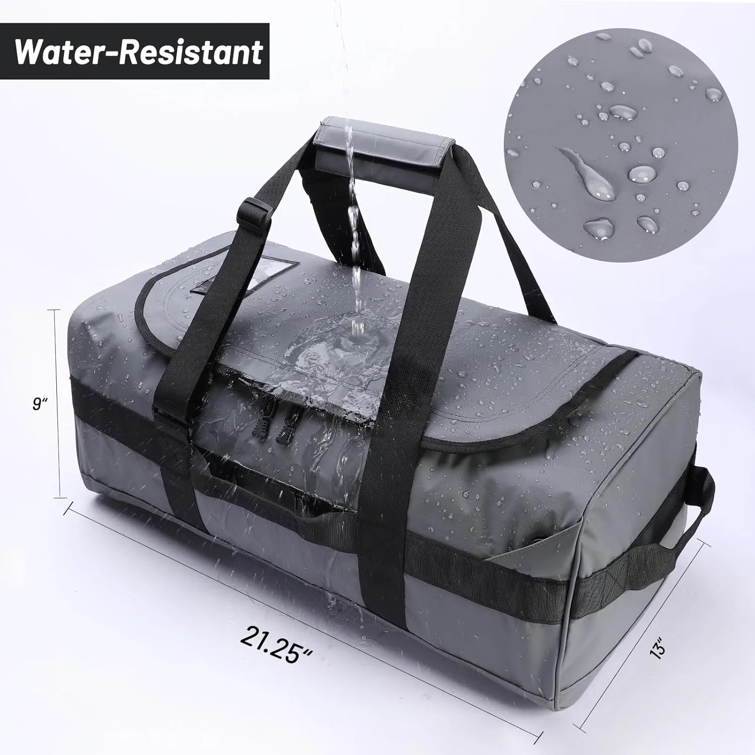 Large Duffel Backpack Bag, 3-Way Water Resistant Gym Duffle Bag with Shoe Compartment for Sports Workout