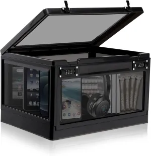 Large Lock Box for Personal Items, 24 Litre Combination Lockable Storage Box for Office Locker/School/Medicine/Snacks/Phone Jail/Electronic/Home